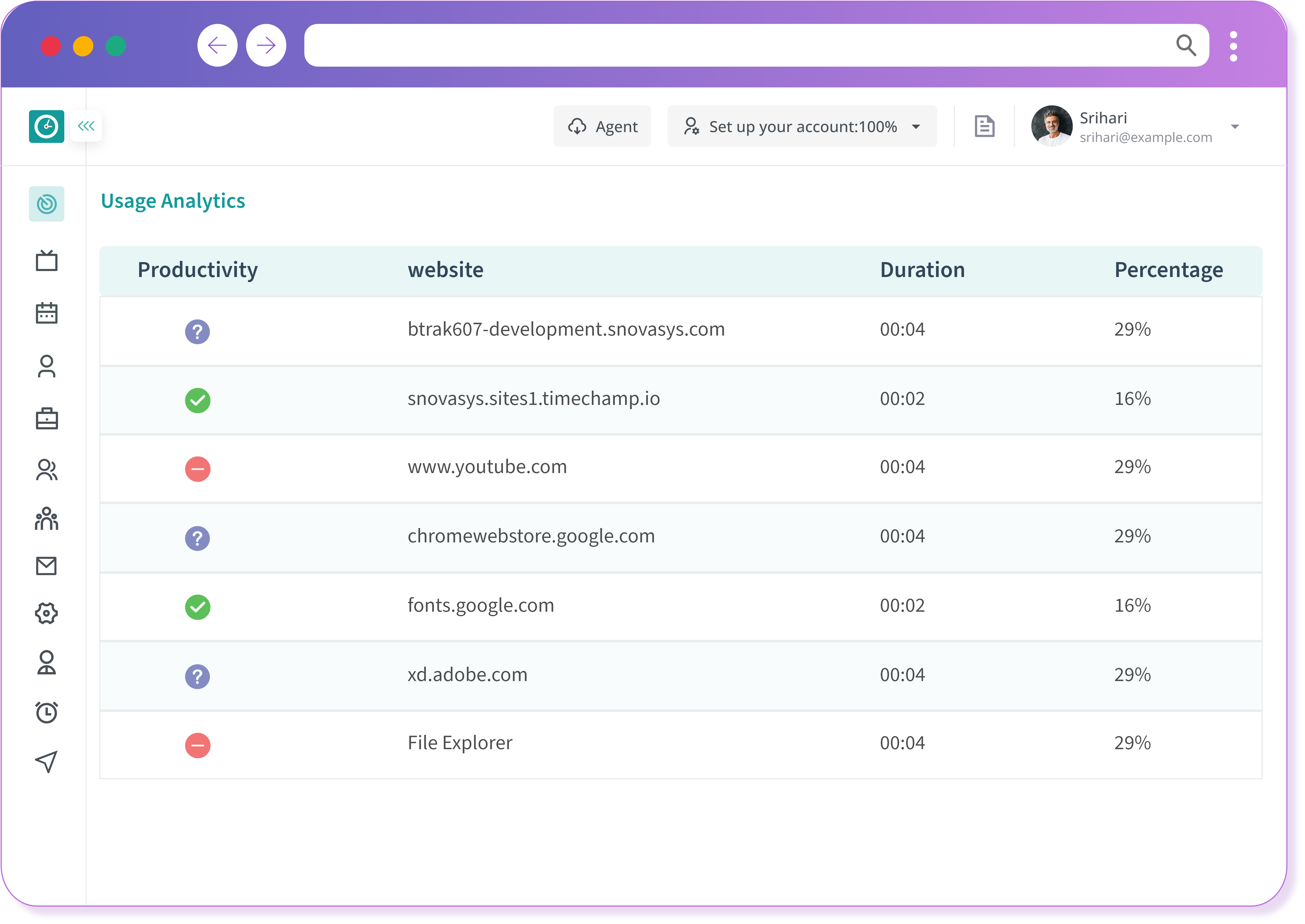 timechamp page