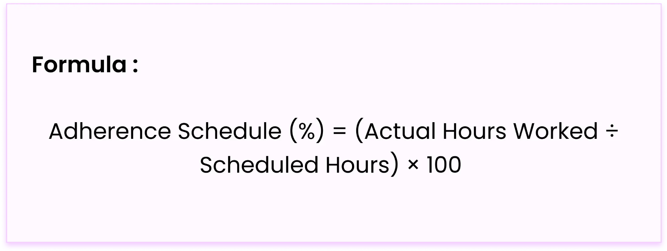 examples of schedule adherence