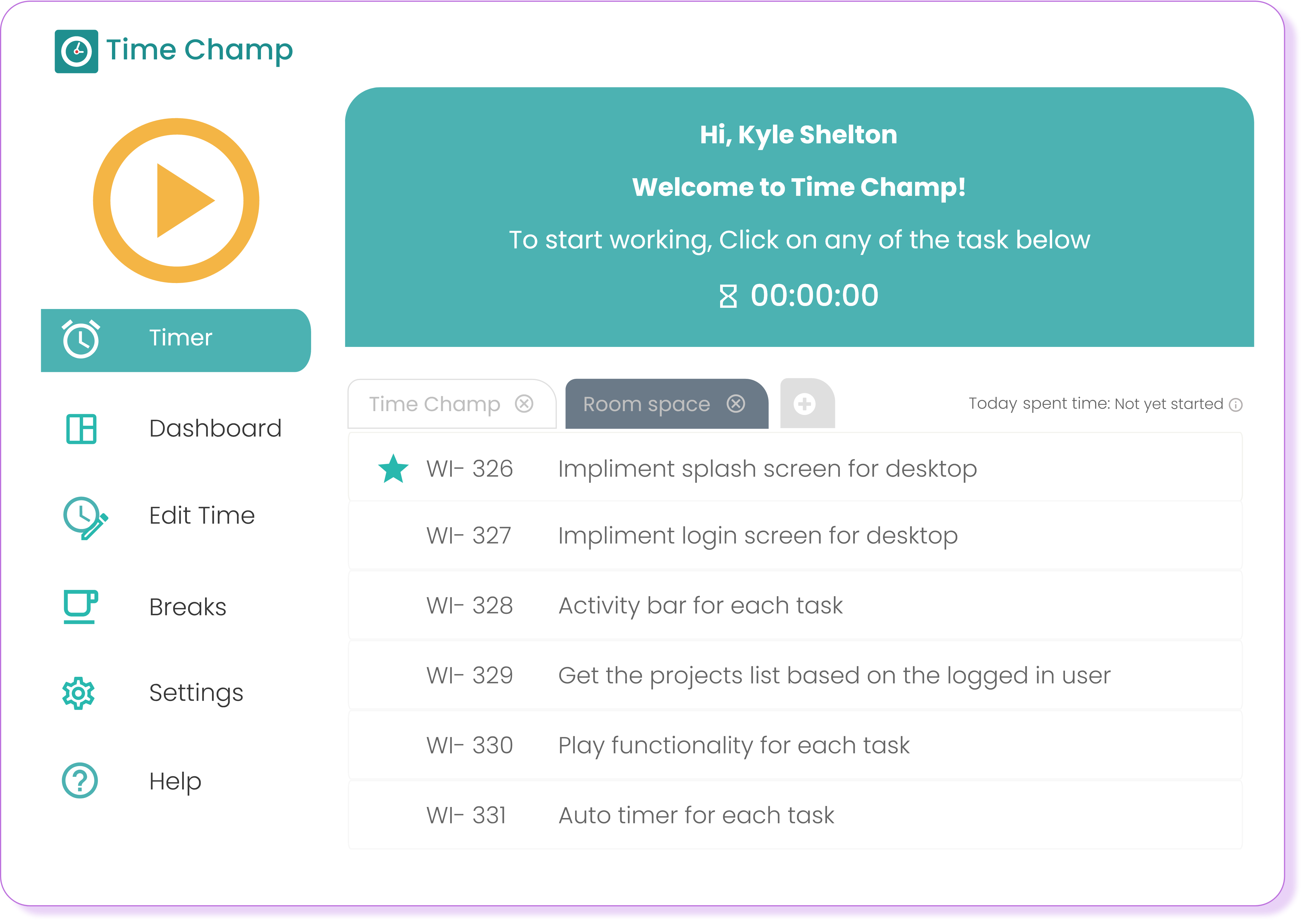 timechamp page