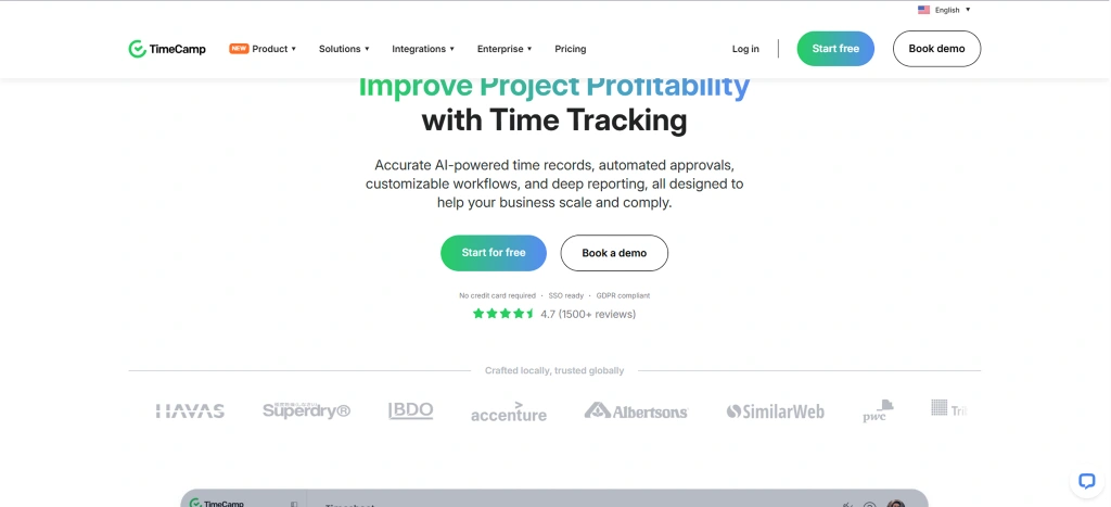 timecamp dashboard