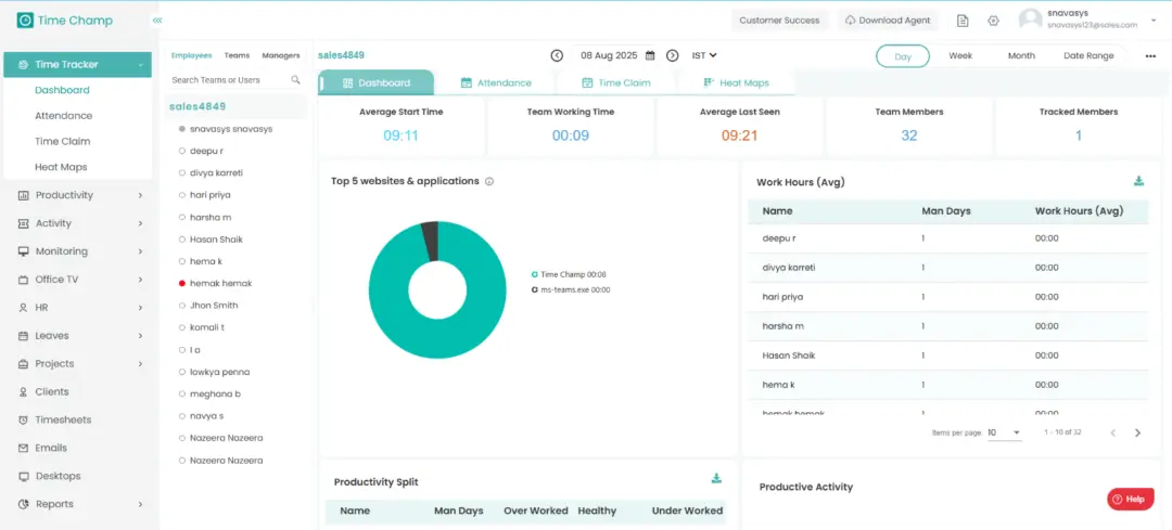 Time Champ Dashboard
