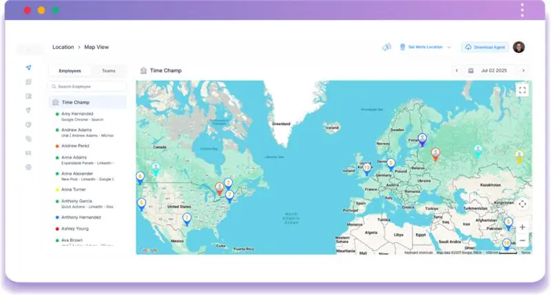 time champ location tracking
