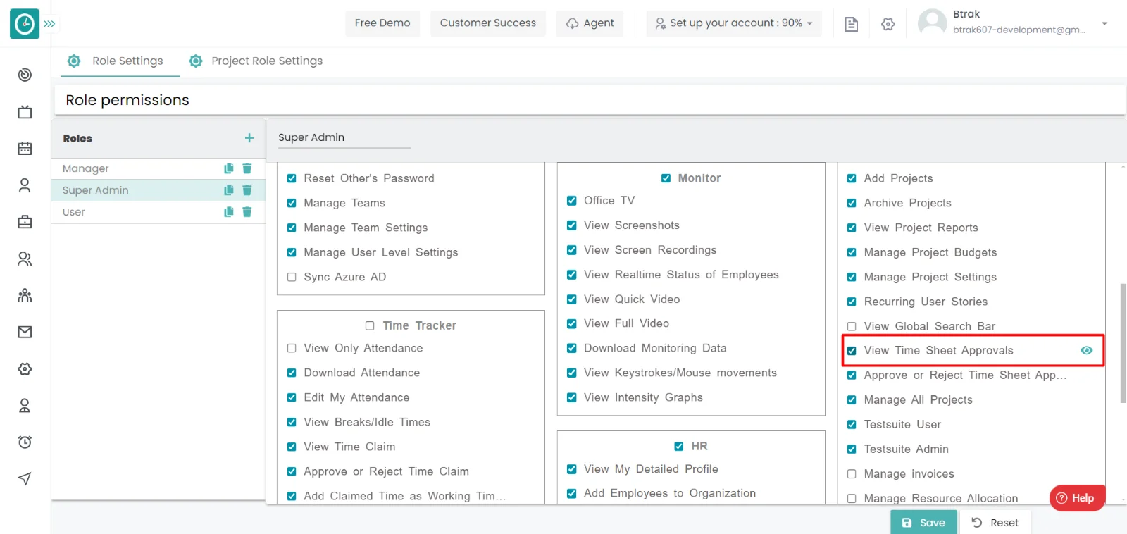 view the Timesheets