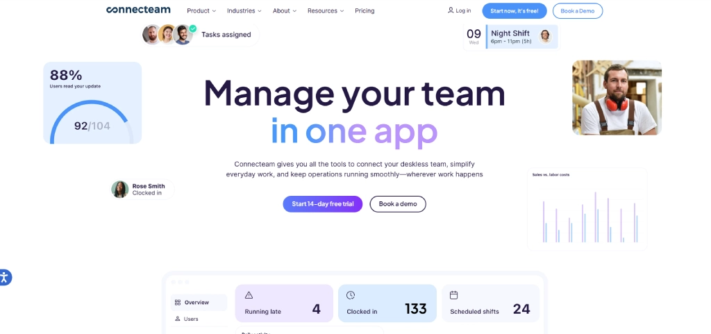 connecteam dashboard