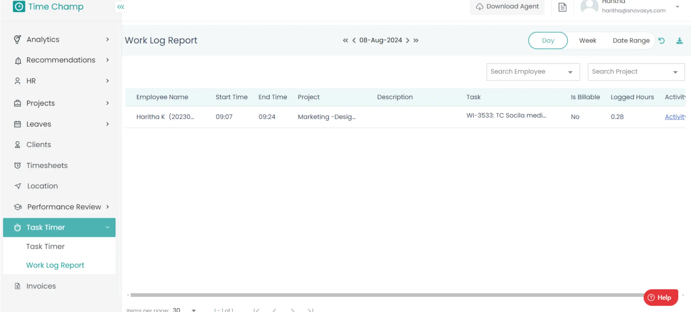 Analyze Worklog Reports